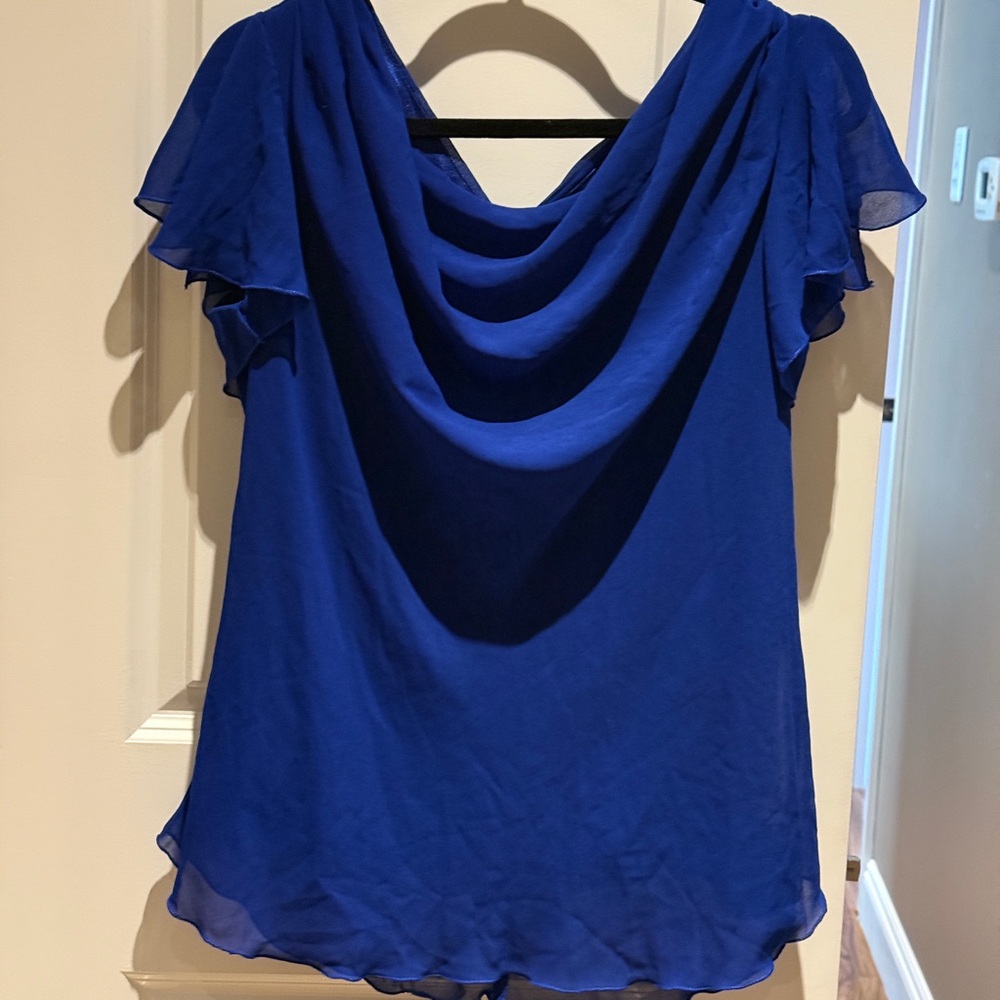 Chic Royal Blue Women's Blouse